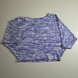 Anthropologie Postmark Blue Space Dye Dolman Sleeve Button Detail Top Medium